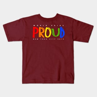 World Pride T-Shirt - PROUD in 2019 - New York City Kids T-Shirt